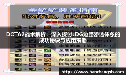 DOTA2战术解析：深入探讨JDG边路渗透体系的成功秘诀与应用策略
