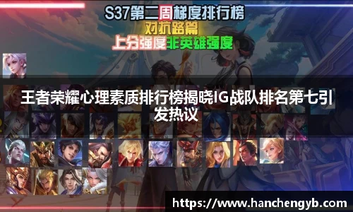 王者荣耀心理素质排行榜揭晓IG战队排名第七引发热议