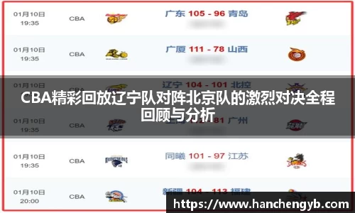 CBA精彩回放辽宁队对阵北京队的激烈对决全程回顾与分析